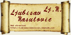 Ljubisav Mašulović vizit kartica
